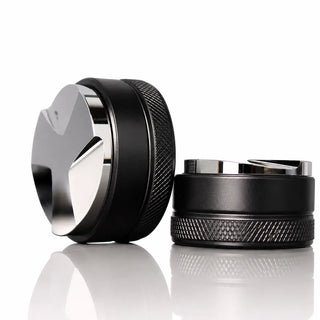 Yozcoffee Distributore livellatore a 3 alette per espresso 51/53/58 mm, nero — foto del prodotto