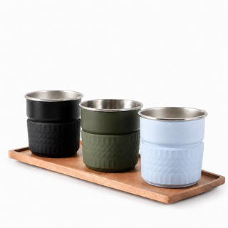 Yozcoffee Tazza termica da caffè 300 ml con rivestimento in silicone — foto del prodotto