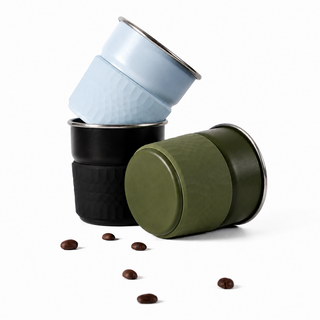 Yozcoffee Tazza termica da caffè 300 ml con rivestimento in silicone — vista alternativa