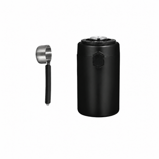 Yozcoffee Contenitore ermetico per caffè 600 ml in acciaio inox 304 con igrometro, nero/crema — foto del prodotto