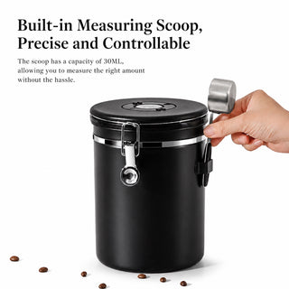 Yozcoffee Contenitore ermetico per caffè 1,5-2,8 L in acciaio inox 304 con valvola unidirezionale — vista alternativa