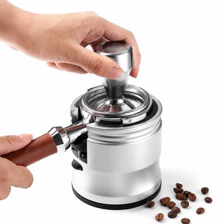 Yozcoffee Supporto regolabile per pressatura espresso in alluminio, argento/grigio — foto del prodotto