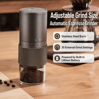 Yozcoffee Macinacaffè automatico per espresso a 35 regolazioni con macine in acciaio inox, USB-C — vista alternativa
