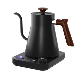 Yozcoffee Bollitore elettrico a collo d'oca 0,9 L in acciaio inox 304 con controllo temperatura, nero/bianco — vista alternativa