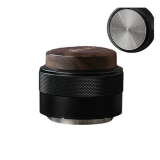 Yozcoffee Distributore e pressino per espresso 51/58 mm in legno di noce, nero/argento — foto del prodotto