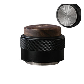 Yozcoffee Distributore e pressino per espresso 51/58 mm in legno di noce, nero/argento — foto del prodotto