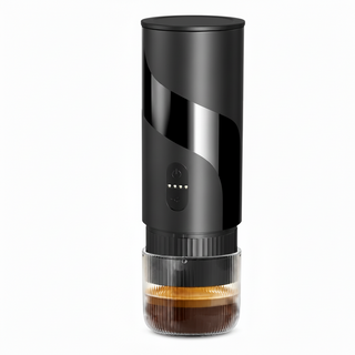 Yozcoffee Macchina portatile per espresso 2 in 1 da 51 mm per caffè macinato e capsule, nera — foto del prodotto