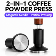 Yozcoffee Pressino e distributore WDT 2 in 1 per espresso 53 mm in acciaio inox, nero - miniatura 3