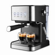 Yozcoffee Macchina per espresso 20 bar da 1,5 L in acciaio inox, nera - miniatura 1