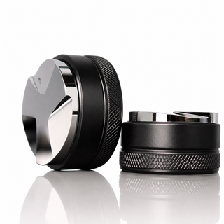 Yozcoffee Distributore livellatore a 3 alette per espresso 51/53/58 mm, nero — foto del prodotto
