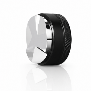 Yozcoffee Distributore livellatore a 3 alette per espresso 51/53/58 mm, nero — vista alternativa