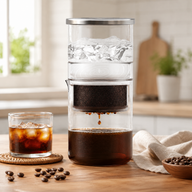 Yozcoffee Caffettiera cold brew a goccia di ghiaccio 300 ml in vetro trasparente - miniatura 2