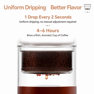 Yozcoffee Caffettiera cold brew a goccia di ghiaccio 300 ml in vetro trasparente - miniatura 5