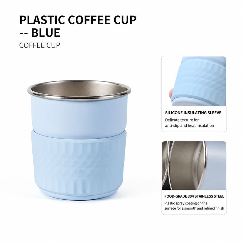 Yozcoffee Tazza termica da caffè 300 ml con rivestimento in silicone - immagine del prodotto