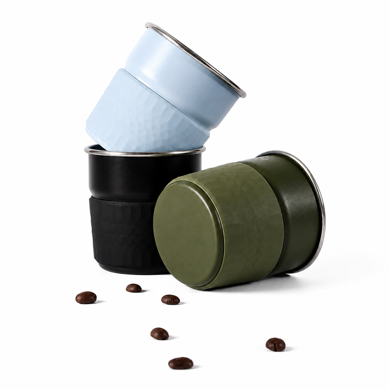 Yozcoffee Tazza termica da caffè 300 ml con rivestimento in silicone - immagine del prodotto