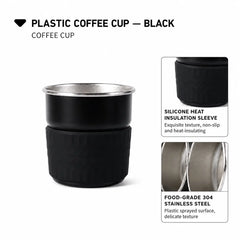 Yozcoffee Tazza termica da caffè 300 ml con rivestimento in silicone
