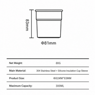 Yozcoffee Tazza termica da caffè 300 ml con rivestimento in silicone - miniatura 6