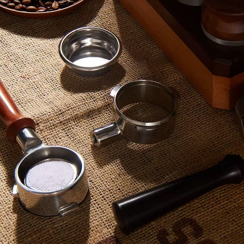 Yozcoffee Portafiltro Breville senza fondo 54 mm con manico in noce per serie 8 - immagine del prodotto