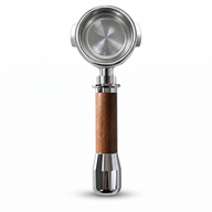 Yozcoffee Portafiltro E61 da 58 mm con manico in legno, senza fondo e con beccuccio - miniatura 1