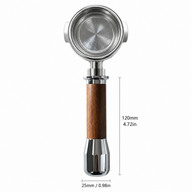 Yozcoffee Portafiltro E61 da 58 mm con manico in legno, senza fondo e con beccuccio - miniatura 7