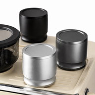 Yozcoffee Bicchiere dosatore per espresso 58 mm in lega di alluminio, nero/argento - miniatura 3