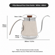 Yozcoffee Bollitore a collo d'oca per pour-over 600/700 ml in acciaio inox 304 rivestito in pelle - miniatura 4