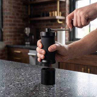 Alternate view of Manual Coffee Grinder 40 Settings Stainless Steel Burr: adjustment grinding