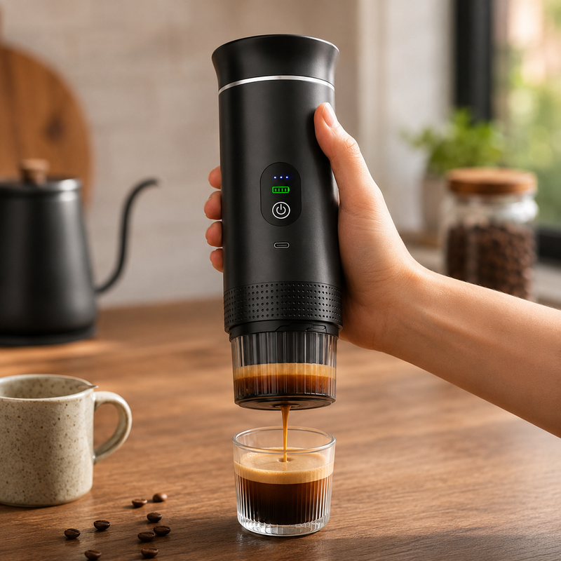 Yozcoffee Macchina da caffè portatile per capsule NS/DG e caffè macinato - immagine del prodotto