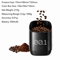 Yozcoffee Tazza-bilancia ricaricabile per chicchi di caffè, precisione 0,01 g - miniatura 5