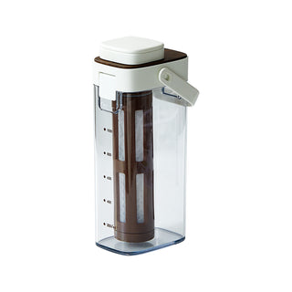 Yozcoffee Caraffa per cold brew 1000 ml con filtro senza BPA, albicocca/bianca — foto del prodotto