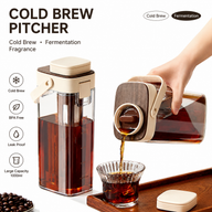 Yozcoffee Caraffa per cold brew 1000 ml con filtro senza BPA, albicocca/bianca - miniatura 4