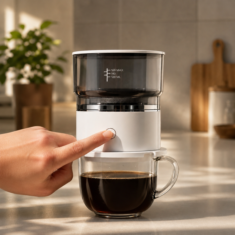 Yozcoffee Caffettiera pour-over portatile in Tritan e acciaio inox 304 - immagine del prodotto