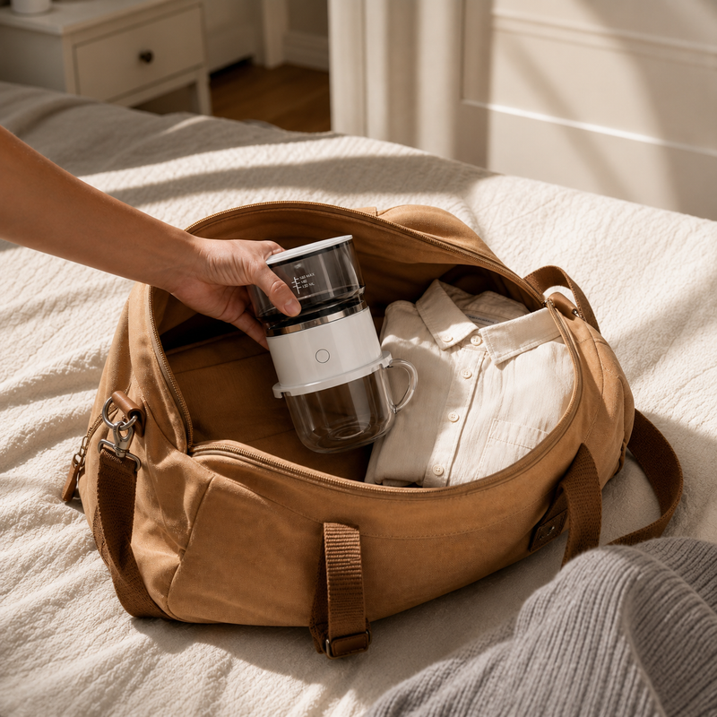 Yozcoffee Caffettiera pour-over portatile in Tritan e acciaio inox 304 - immagine del prodotto