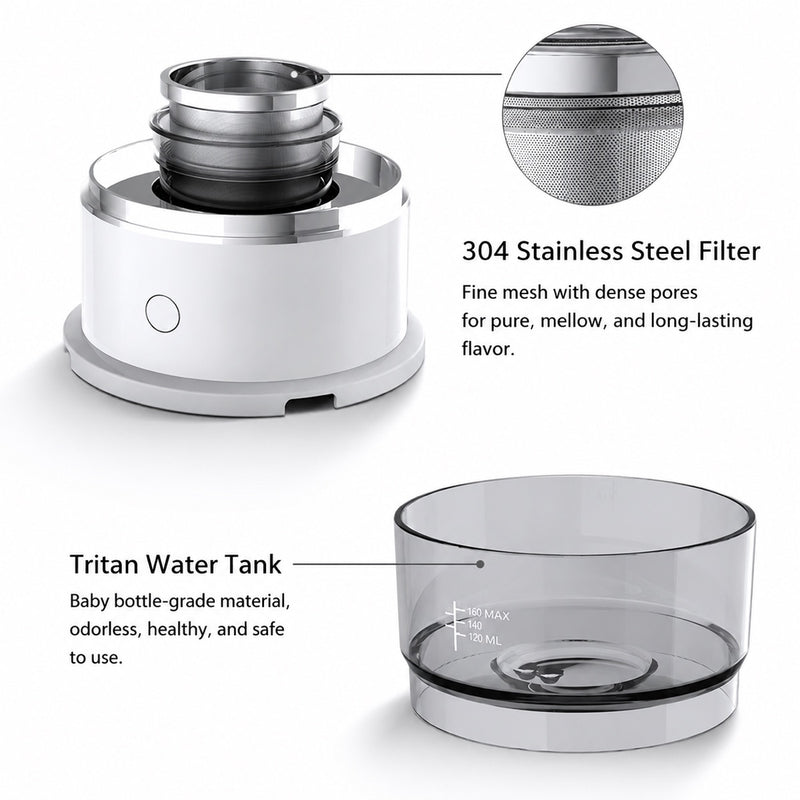 Yozcoffee Caffettiera pour-over portatile in Tritan e acciaio inox 304 - immagine del prodotto