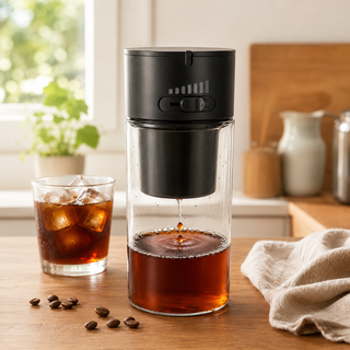 Adjustable Flow Ice Drip Cold Brew Coffee Maker: adjustable maker alternate angle full