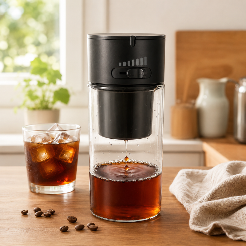 Yozcoffee Caffettiera cold brew a goccia di ghiaccio con flusso regolabile - immagine del prodotto