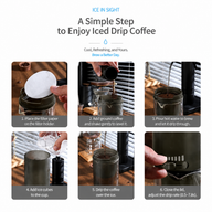 Yozcoffee Caffettiera cold brew a goccia di ghiaccio con flusso regolabile - miniatura 6