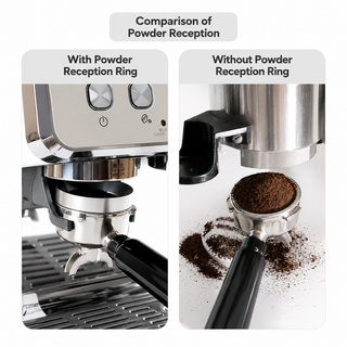Yozcoffee Imbuto dosatore magnetico per espresso 51/53/58 mm in acciaio inox, argento — vista alternativa