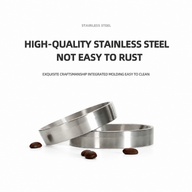 Espresso Dosing Funnel 51/53/58mm Magnetic Stainless Steel: stainless steel close-up