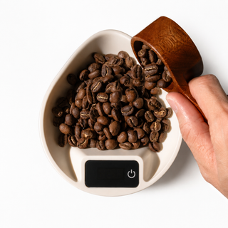 Yozcoffee Misurino-bilancia digitale per chicchi di caffè, beige/nero — vista alternativa