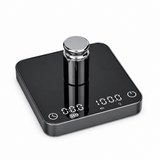 Yozcoffee Bilancia per caffè con timer 2 kg/0,1 g in alluminio USB-C, nera