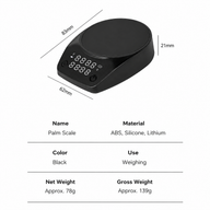 Espresso Coffee Scale 2kg 0.1g Compact Rechargeable: specifications black