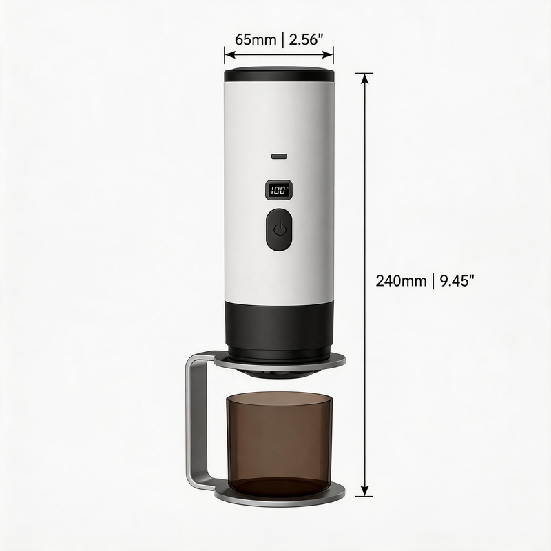 Portable Espresso Maker Brew Capsules or Ground Coffee: dimensions