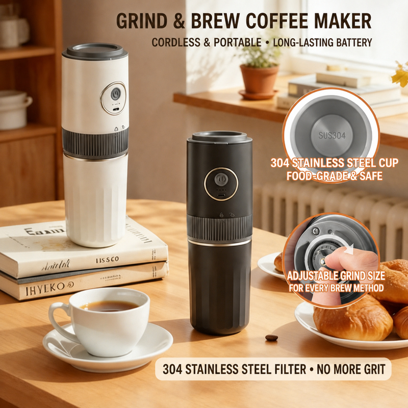 Yozcoffee Portable Electric Coffee Grinder & Brewer - immagine del prodotto