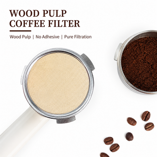 Yozcoffee Filtri di carta per moka 53-58 mm in pasta di legno, confezione da 100 — vista alternativa