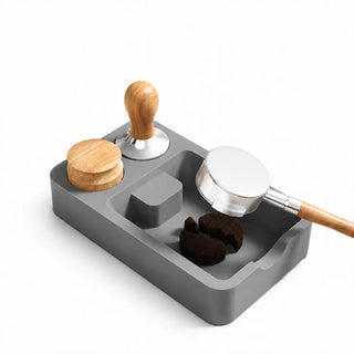 Yozcoffee Tappetino in silicone per pressino espresso, nero/grigio — foto del prodotto