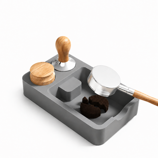 Yozcoffee Tappetino in silicone per pressino espresso, nero/grigio — foto del prodotto
