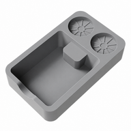 Yozcoffee Tappetino in silicone per pressino espresso, nero/grigio - miniatura 5