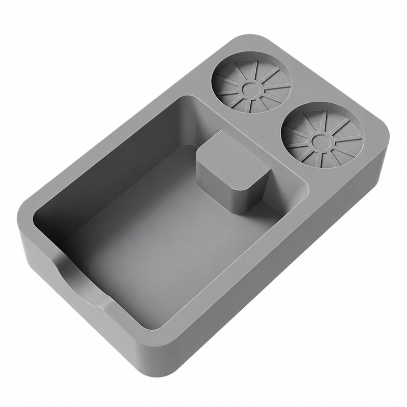 Yozcoffee Tappetino in silicone per pressino espresso, nero/grigio - immagine del prodotto