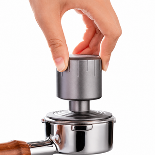 Yozcoffee Pressino a molla per espresso 51/53/58 mm con supporto, nero/argento/verde — foto del prodotto